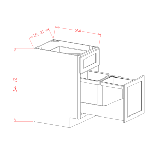 s-Single-Door-Single-Drawer-Double Trashcan Pullout