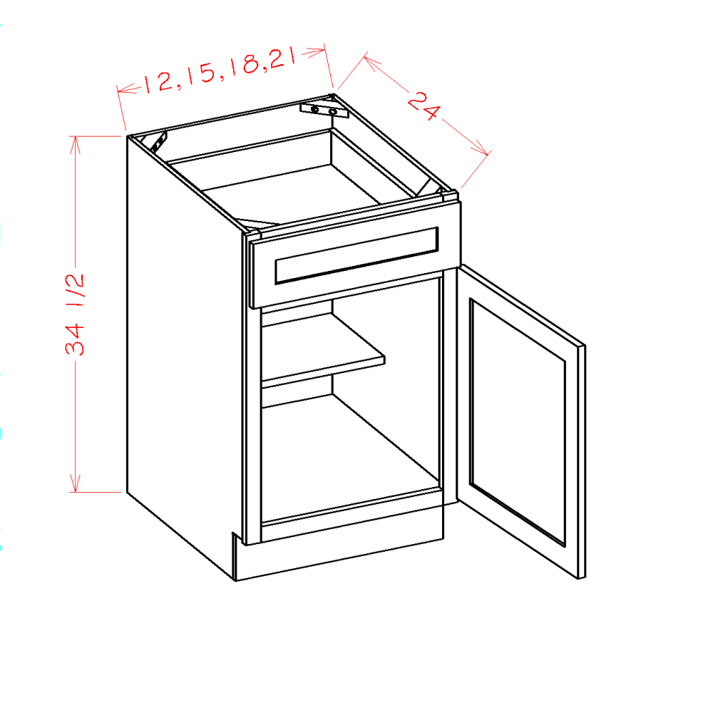 Single Door Single Drawer Bases